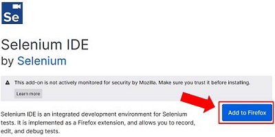 Firefox用Selenium IDEダウンロード
